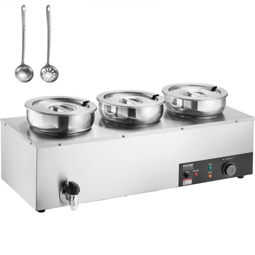Ételmelegítő Levesállomás Chafing tál Gastronorm tartály 3x7.4Qt