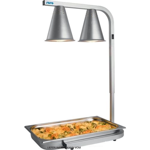 Food warming lamp aluminum, height adjustable, with infrared lights 