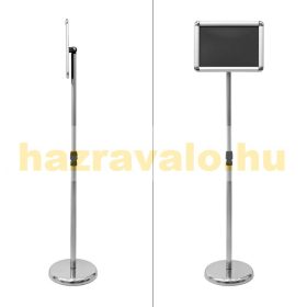   Plakáttartó étlaptartó állvány A4-es méret alumínium kerettel, rozsdamentes acél vázzal