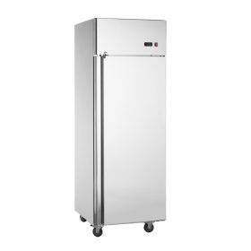   Kereskedelmi fagyasztó 570 liter ipari egyajtós fagyasztószekrény automatikus leolvasztással, állítható polcokkal