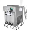 Csavaros fagyigép 1800W 3 íz, asztali fagylaltkészítő LCD vezérlés, automata tisztítás és előhűtés