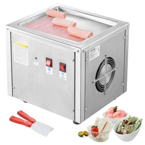 Fagylaltgép mélyhűtött fagylalt tekercsekhez 28x24x2 cm thai tekercses fagyi készítő 