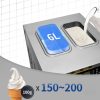 Fagylaltgép 2200W professzionális 3 ízesítőfejes csavaros fagyigép 22–30 liter/óra kapacitással, LCD-kijelzővel