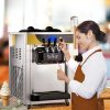 Fagylaltgép 2200W professzionális 3 ízesítőfejes csavaros fagyigép 22–30 liter/óra kapacitással, LCD-kijelzővel