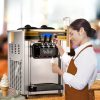Csavaros fagyigép 3 ízes, nagy kapacitású fagylalt készítő gép 22–30 liter/óra teljesítménnyel