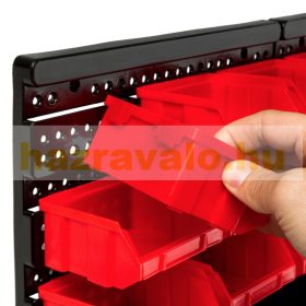   Falra szerelhető szerszámtartó alkatrésztartó csavartartó 31 db-os fali polc