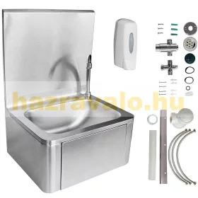   Profi rozsdamentes fali kézmosó inox falikút csappal, ajándék szappanadagolóval