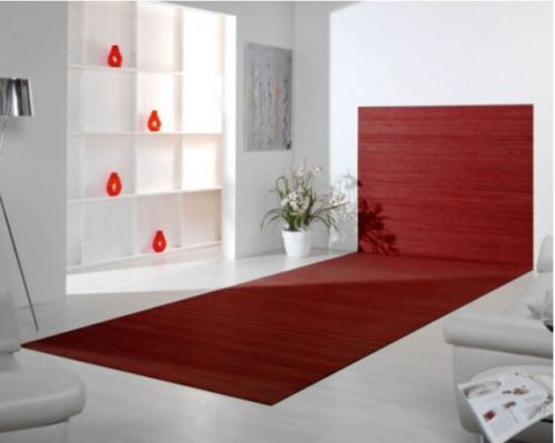 Bamboo rug DUO for both wall and floor burgundy 50x80 cm in several sizes and colors! 