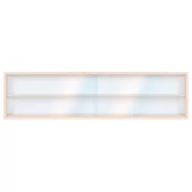 Fali vitrin modell szekrény 2 polc 100x20x8,5 cm makett kisautó, modellvasút gyűjtő plexi tolóajtóva