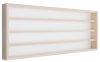 Fali vitrin modell szekrény 4 polc 100X39X8,5 cm kisautó, modellvasút gyűjtő plexi tolóajtóval