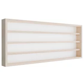   Fali vitrin modell szekrény 4 polc 100X39X8,5 cm kisautó, modellvasút gyűjtő plexi tolóajtóval