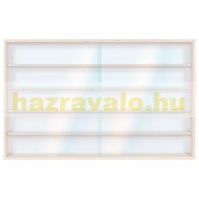 Fali vitrin modell szekrény 5 polc 100x49x8,5 cm kisautó, kisautó, modellvasút gyűjtő plexi tolóajtó