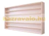 Fali vitrin modell szekrény polc 100x58x8,5 cm kisautó, modellvasút gyűjtő plexi tolóajtóval