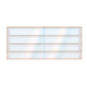 Fali vitrin modell szekrény 4 polc 110 x 39 x 8,5 cm makett kisautó, modellvasút gyűjtő plexi tolóaj