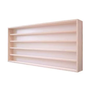   Fali vitrin modell szekrény 5 polc 115 x 49 x 8,5 cm makett kisautó, modellvasút gyűjtő plexi tolóajtóval