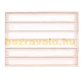 Fali vitrin modell szekrény 6 polc 115 x 58 x 8,5 cm makett kisautó, modellvasút gyűjtő plexi tolóaj