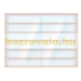 Fali vitrin modell szekrény 6 polc 120x58x8,5 cm kisautó, kisautó, modellvasút gyűjtő plexi tolóajtó