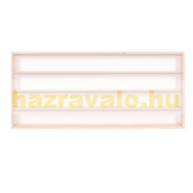 Fali vitrin modell szekrény 4 polc 125 x 39 x 8,5 cm makett kisautó, modellvasút gyűjtő plexi tolóaj