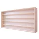 Fali vitrin modell szekrény 5 polc 125 x 49 x 8,5 cm makett kisautó, modellvasút gyűjtő plexi tolóaj