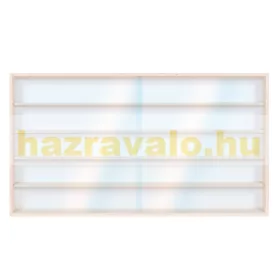 Fali vitrin modell szekrény 5 polc 125 x 49 x 8,5 cm makett kisautó, modellvasút gyűjtő plexi tolóaj