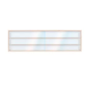 Fali vitrin modell szekrény 3 polc 140x30x8,5 cm kisautó, modellvasút gyűjtő plexi tolóajtóval