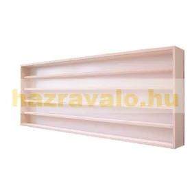 Fali vitrin modell szekrény 5 polc 150 x 49 x 8,5 cm makett kisautó, modellvasút gyűjtő plexi tolóaj