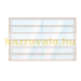 Fali vitrin modell szekrény 6 polc 150 x 58 x 8,5 cm makett kisautó, modellvasút gyűjtő plexi tolóaj