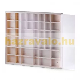   Fali vitrin modell szekrény polc 40x45 cm kisautó, modellvasút gyűjtő porvédett
