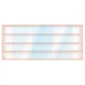   Fali vitrin modell szekrény 4 polc 70x39X8,5 cm kisautó, gyűjtői polc plexi tolóajtóval