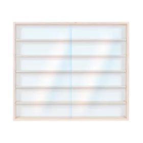   Fali vitrin modell szekrény 6 polc 70x58X8,5 cm kisautó, gyűjtői polc plexi tolóajtóval