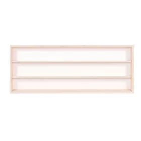 Fali vitrin modell szekrény 3 polc 80x30x8,5 cm kisautó, kisautó, modellvasút gyűjtő plexi tolóajtóv