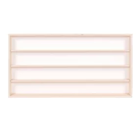 Fali vitrin modell szekrény 4 polc 80x39x8,5 cm kisautó, kisautó, modellvasút gyűjtő plexi tolóajtóv