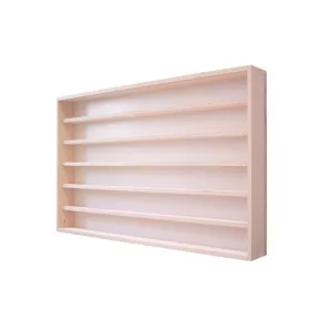 Fali vitrin modell szekrény 6 polc 80x58x8,5 cm kisautó, kisautó, modellvasút gyűjtő plexi tolóajtóv