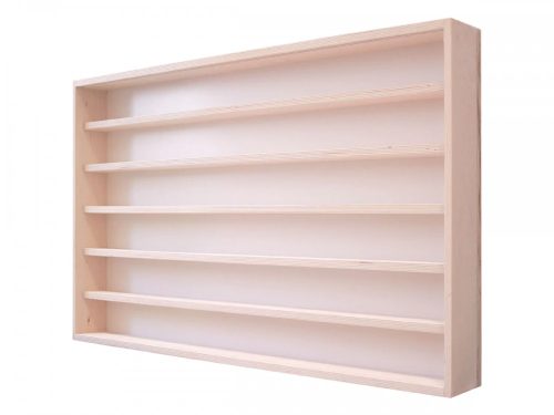 Model cabinet glass wall shelf with 6 shelves 90x58x8.5 cm small car, collector's shelf