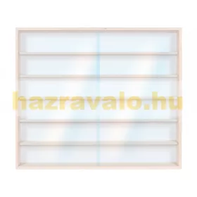 Modell szekrény üveges fali polc 90x58x8,5 cm kisautó, gyűjtői polc