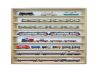 Model cabinet glass wall shelf 8 shelves 90x75.5x8.5 cm small car, collector's shelf