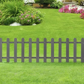   Kerítés WPC kerítéselem 200x60 cm fa–műanyag kompozit szürke WPC kerítéspanel