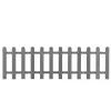 Kerítés WPC kerítéselem 200x60 cm fa–műanyag kompozit szürke WPC kerítéspanel