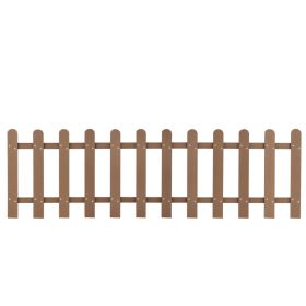   Kerti kerítés 200x60 cm WPC kerítéselem fa–műanyag kompozit, barna WPC kerítéselem