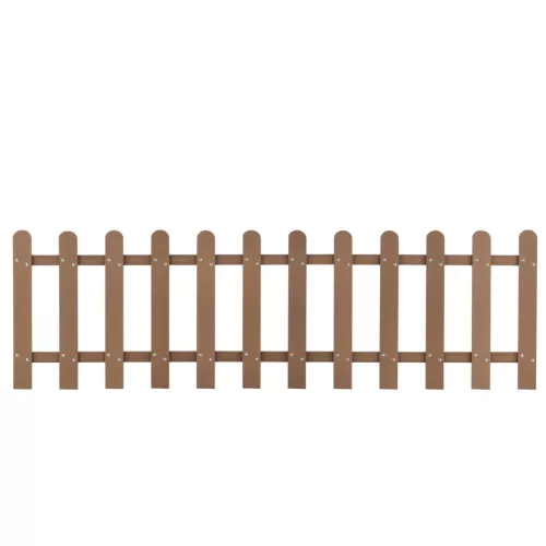 Kerti kerítés 200x60 cm WPC kerítéselem fa–műanyag kompozit, barna WPC kerítéselem