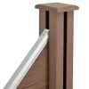 WPC barna kerítéspanel ferde elem 96x(102–180) cm WPC kerítéselem