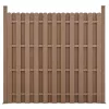 WPC kerítéselem kerítéspanel 185x193 cm barna időtálló kerítés 