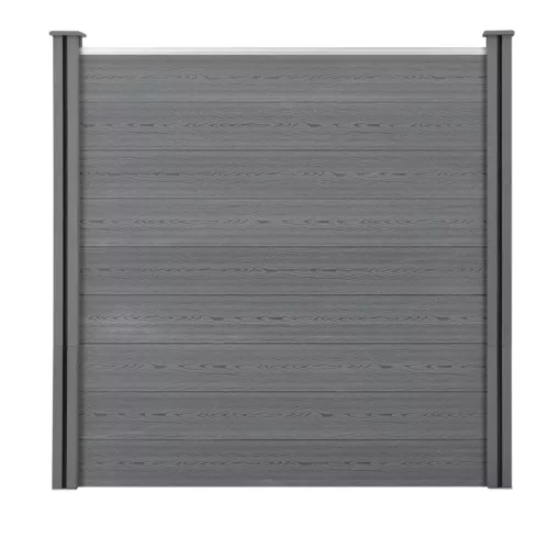 WPC szürke kerítéspanel 183x187 cm időjárásálló kerítéselem