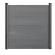 WPC szürke kerítéspanel 183x187 cm időjárásálló kerítéselem