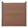 WPC barna kerítéspanel 183x187 cm időjárásálló WPC kerítéselem
