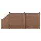 WPC kerítéspanel ferde elemmel 183x451 cm barna fa hatású WPC kerítés egyenes és ferde elemekkel