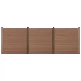 WPC kerítéspanel 183x531 cm barna nagy méretű kerítés 