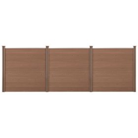 WPC kerítéspanel 183x531 cm barna nagy méretű kerítés 