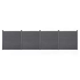   WPC kerítéspanel 183x705 cm szürke időtálló és karbantartásmentes kerti kerítés