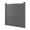 WPC kerítéspanel 183x705 cm szürke időtálló és karbantartásmentes kerti kerítés